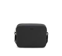 BOSS Umhängetasche aus genarbtem Leder mit Logo - Style Derwil_EW Crossb, 50573153 Schwarz ONESI