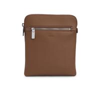 BOSS Umhängetasche aus italienischem Leder mit Logo-Prägung - Style New Crosstown_Envel., 50529289 Braun ONESI