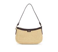 BOSS Umhängetasche aus Raffia mit Double-B-Monogramm-Anhänger - Style NUMAH SM Hobo RF, 50563861 Beige ONESI