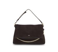 BOSS Umhängetasche aus Velourslederimitat mit Umschlag-Design - Style Yelena Shoulderbag, 50573247 Dunkelbraun ONESI