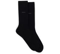 BOSS Herren Socken 2P RS Uni CC mittelhoch Baumwoll-Mix Schwarz 39-42