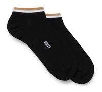 Hugo Boss Sneakersocken 2P AS Uni stripe CC Herren Zweier-Pack mit Signature-Streifen Schwarz 43-46