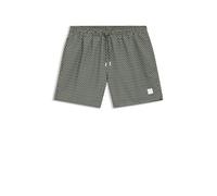 BOSS Badeshorts mit feinem Print und Logo-Badge - Style Vibe, 50518968 Grün XL