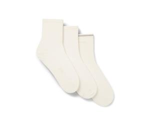 BOSS Viertellange Socken im Dreierpack mit Branding - Style 3P QS Triplet CC W, 50570175 Natur 35-38