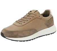 BOSS Low Top Sneaker aus echtem Leder Modell 'VINSTON' in Taupe, Größe 45