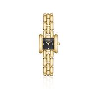 BOSS Violet quadratische Uhr mit schwarzem Zifferblatt und skulpturalem Armband - Style VIOLET, 58858246 Goldfarben ONESI