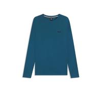 BOSS Pyjama-Shirt aus Baumwoll-Mix mit Waffelstruktur - Style Waffle LS-Shirt, 50535870 Blau S