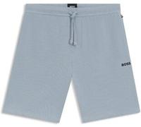 BOSS Pyjama-Shorts mit Waffelstruktur und Logo-Stickerei - Style Waffle Shorts, 50535884 Hellblau XL