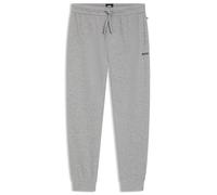 Pyjamahose BOSS "Waffle Pants Cuf", Herren, Gr. M, N-Gr, grau (medium grau 033), Jersey, Obermaterial: 60% Baumwolle, 40% Polyester, lang, Hosen Pyjamahose (82025458-M) medium grau 033
