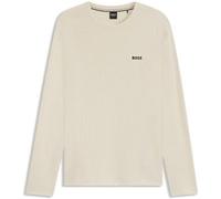 BOSS Pyjama-Shirt aus Baumwoll-Mix mit Waffelstruktur - Style Waffle LS-Shirt, 50535870 Weiß L
