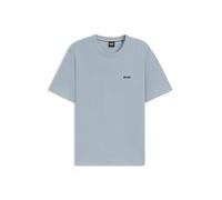 BOSS Pyjama-Shirt mit Waffelstruktur und Logo-Stickerei - Style Waffle T-Shirt, 50535891 Hellblau M