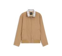 BOSS Wasserabweisende Jacke mit kariertem Kragen - Style C-Cevor, 50564247 Beige 46