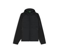 BOSS Wasserabweisende Jacke mit Reißverschlusstasche am Ärmel - Style J_Urbanex Hybrid HD, 50541032 Schwarz XXL