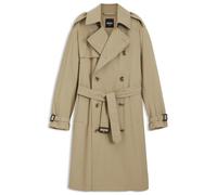BOSS Wasserabweisender Trenchcoat aus Baumwoll-Twill - Style H-JaredTrenchB1_263F, 50564567 Beige 52