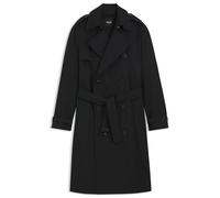 BOSS Wasserabweisender Trenchcoat aus Baumwoll-Twill - Style H-JaredTrenchB1_263F, 50564567 Schwarz 44