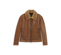 BOSS Wattierte Jacke aus Nappaleder mit abnehmbarem Shearling-Kragen - Style L-Mury, 50548620 Braun 50