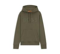 BOSS Relaxed-Fit Hoodie aus Baumwoll-Terry mit großem Logo - Style Webasic_hood, 50523074 Olive L