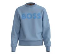 Sweatshirt BOSS ORANGE "WeBasicCrew", Herren, Gr. M, blau (open blau470), Sweatware, Obermaterial: 100% Baumwolle, regular fit hüftlang, Rundhals, weit Rippbündchen, Sweatshirts Sweatshirt, mit Rundha