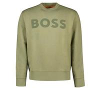 Sweatshirt BOSS ORANGE "WeBasicCrew", Herren, Gr. XL, open grün370, Sweatware, Obermaterial: 100% Baumwolle, Modisch, regular fit hüftlang, Rundhals, weit Rippbündchen, Sweatshirts, mit Rundhalsaussch