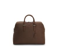 BOSS Weekender aus genarbtem Leder mit Logo-Prägung - Style Madison-B1_Holdall, 50548231 Braun ONESI