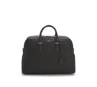 BOSS Weekender aus gewebtem Leder mit silberfarbenem Logo - Style Madison-B1_Hold._W, 50558482 Dunkelbraun ONESI