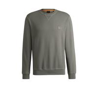 BOSS Regular-Fit Sweatshirt aus Baumwoll-Terry mit Logo-Aufnäher - Style Westart, 50509323 Grau XXXL