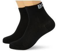 BOSS Zweier-Pack kurze Socken mit Kontrast-Logos - Style 2P SH Logo CC W, 50502066 Schwarz 35-38