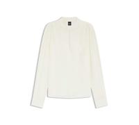 BOSS Relaxed-Fit Bluse aus sandgewaschener Seide - Style Belindina, 50557241 Weiß 42