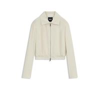 BOSS Regular-Fit Jacke aus Krepp-Gewebe mit Reißverschluss - Style Jocalena, 50551922 Natur 44