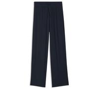 BOSS Pyjamahose aus Ripp-Jersey mit Double-B-Monogramm - Style SHINY RIB_Pants, 50566070 Dunkelblau M