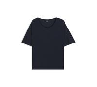 BOSS Pyjama-Top aus Ripp-Jersey mit Double-B-Monogramm - Style SHINY RIB_Top, 50566090 Dunkelblau XL