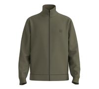 BOSS Orange Regular Fit Sweatjacke aus reiner Baumwolle in Khaki, Größe M