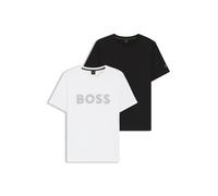 BOSS Zweier-Pack Baumwoll-T-Shirts mit Logos - Style T-Shirt 2-Pack 2, 50543816 Weiß / Schwarz M