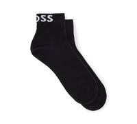 BOSS Zweier-Pack kurze Socken mit Kontrast-Logos - Style 2P SH Logo CC W, 50502066 Schwarz 39-42