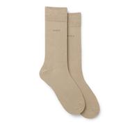 BOSS Zweierpack Business-Socken aus kompakter, softer Baumwolle - Style 2P RS Uni CC, 50516616 Beige 47-50
