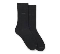 BOSS Herren 2P RS Uni CC Zweierpack Business-Socken aus kompakter, softer Baumwolle Anthrazit 47-50