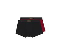 Trunk BOSS "Trunk 2P Gold Logo G", Herren, Gr. M, schwarz (open rot 640), Jersey, Obermaterial: 100% Baumwolle, Unterhosen, aus gerippter Baumwolle in Geschenkbox (76194069-M) open rot 640