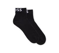 BOSS Zweier-Pack kurze Socken mit Kontrast-Logos - Style 2P SH Logo CC W, 50502066 Schwarz 35-38