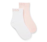 Freizeitsocken BOSS "2P SH Logo CC W", Damen, Gr. 35-38, pink (light, pastel pink 681), Baumwollmischung, elastisch, Socken, mit eingestricktem BOSS Logoschriftzug (13813245-35) light, pastel pink 681