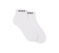 BOSS Zweierpack kurze Socken mit Logo-Bündchen - Style 2P SH Uni CC, 50491208 Weiß 43-46
