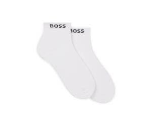 BOSS Zweierpack kurze Socken mit Logo-Bündchen - Style 2P SH Uni CC, 50491208 Weiß 43-46