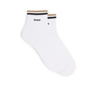 BOSS Zweierpack kurze Socken mit Signature-Streifen an den Bündchen - Style 2P SH Stripe CC, 50491195 Weiß 39-42