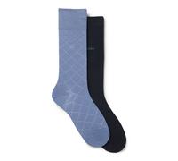 BOSS Zweierpack mittelhohe Socken aus Baumwoll-Mix - Style 2P RS Mini Argyle CC, 50554519 Blau 43-46