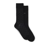 BOSS Zweierpack mittelhohe Socken aus Baumwoll-Mix - Style 2P RS Mini Argyle CC, 50554519 Schwarz 39-42