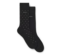 Businesssocken BOSS "2PRS MiniDot VIBambo", Herren, Gr. 43-46, schwarz (schwarz 001), Elasthan, Polyamid, Viskose, unifarben, elastisch, Socken (40854069-43) schwarz 001