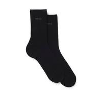BOSS Zweierpack mittelhohe Socken mit Bambus - Style 2P RS Uni Logo VB W, 50561114 Schwarz 35-38