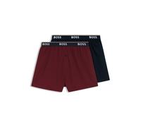 BOSS Zweierpack Pyjama-Shorts aus Baumwolle - Style 2P Boxer Shorts EW, 50545913 Schwarz / Rot M