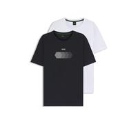 BOSS Zweierpack Regular-Fit T-Shirts aus Stretch-Baumwolle - Style TS_Graphic Set CN, 50562600 Weiß / Schwarz S