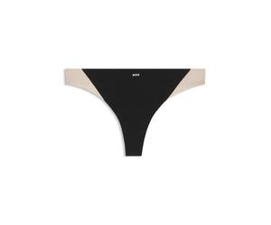 BOSS Zweifarbiger String aus Stretch-Jersey - Style THONG_B.MIRAGE, 50556244 Schwarz M