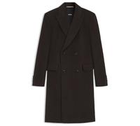 BOSS Zweireihiger Mantel aus Alpaka-Mix - Style H-Hyde-DB-Peak-254, 50551135 Dunkelbraun 102